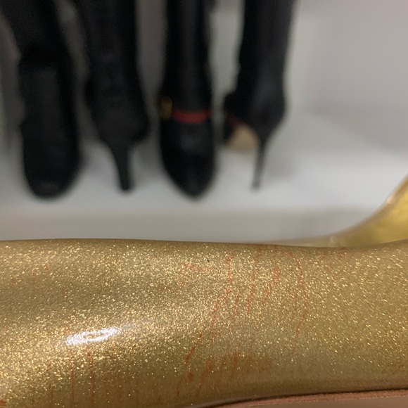 Gucci gold pumps - Picture 2 of 3